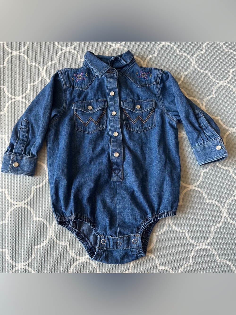 Wrangler Long Sleeve Denim Bodysuit